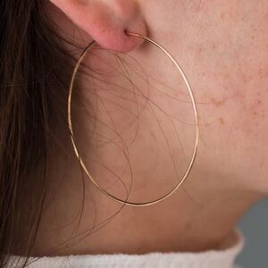 Large Thin Gold Hoops
